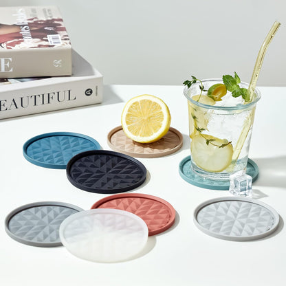Silicone Drink Coasters Set of 4, Coaster for Desk
