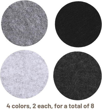 3.94 in Felt Coasters for Drinks Set of 8 Round Absorbent Coaster