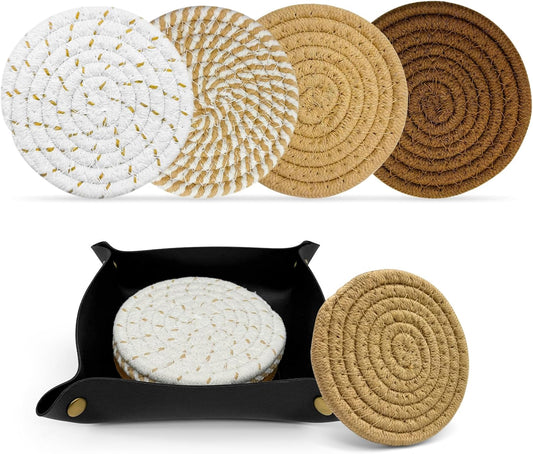 Coasters Set of 4, Boho 4-Color