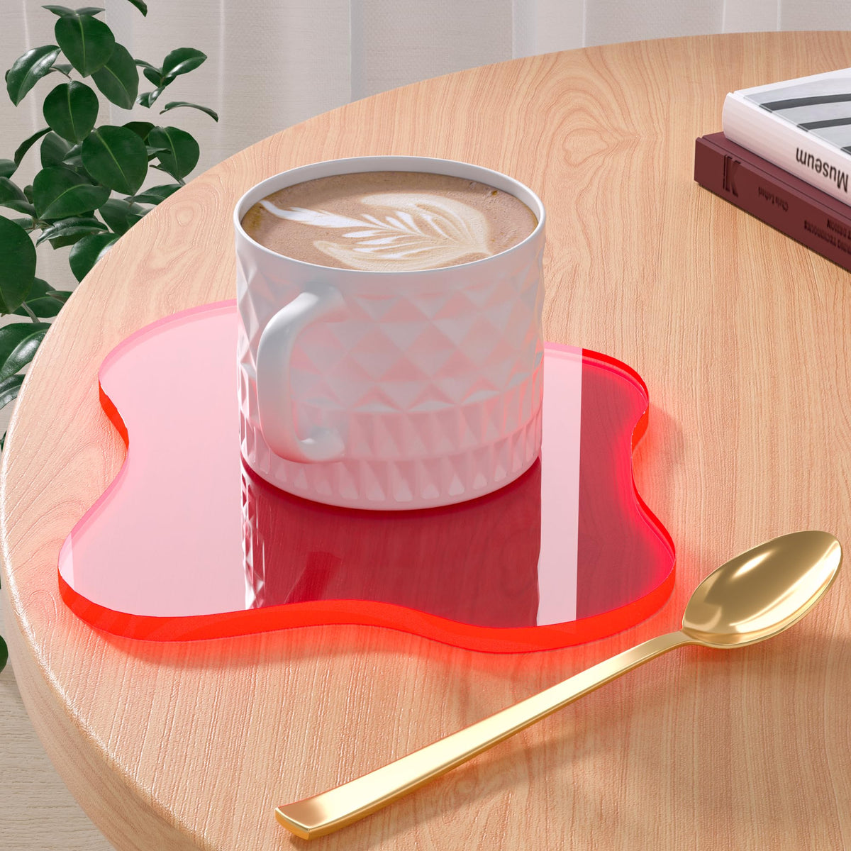 Acrylic Coaster Decorative Plates, Irregular Bar Drink Coaster, Clear Cloud Shape Coffee Cup Coaster, Perfect for Tabletop Protection and Accessories Display.(Clear)