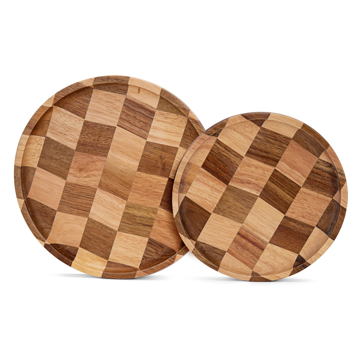 Small Acacia Wood Serving Tray, Wooden Decorative Tray for Coffee Table, Kitchen, Bathroom Counter - Wood Platter for Candles, Perfume, Snacks (11.4 x 4.1 x 0.6 in)