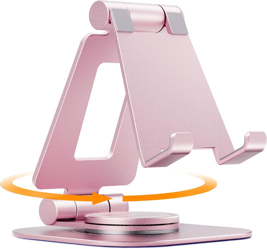 Nulaxy 360° Rotating Multi-Angle Adjustable Phone Stand, Rose Gold