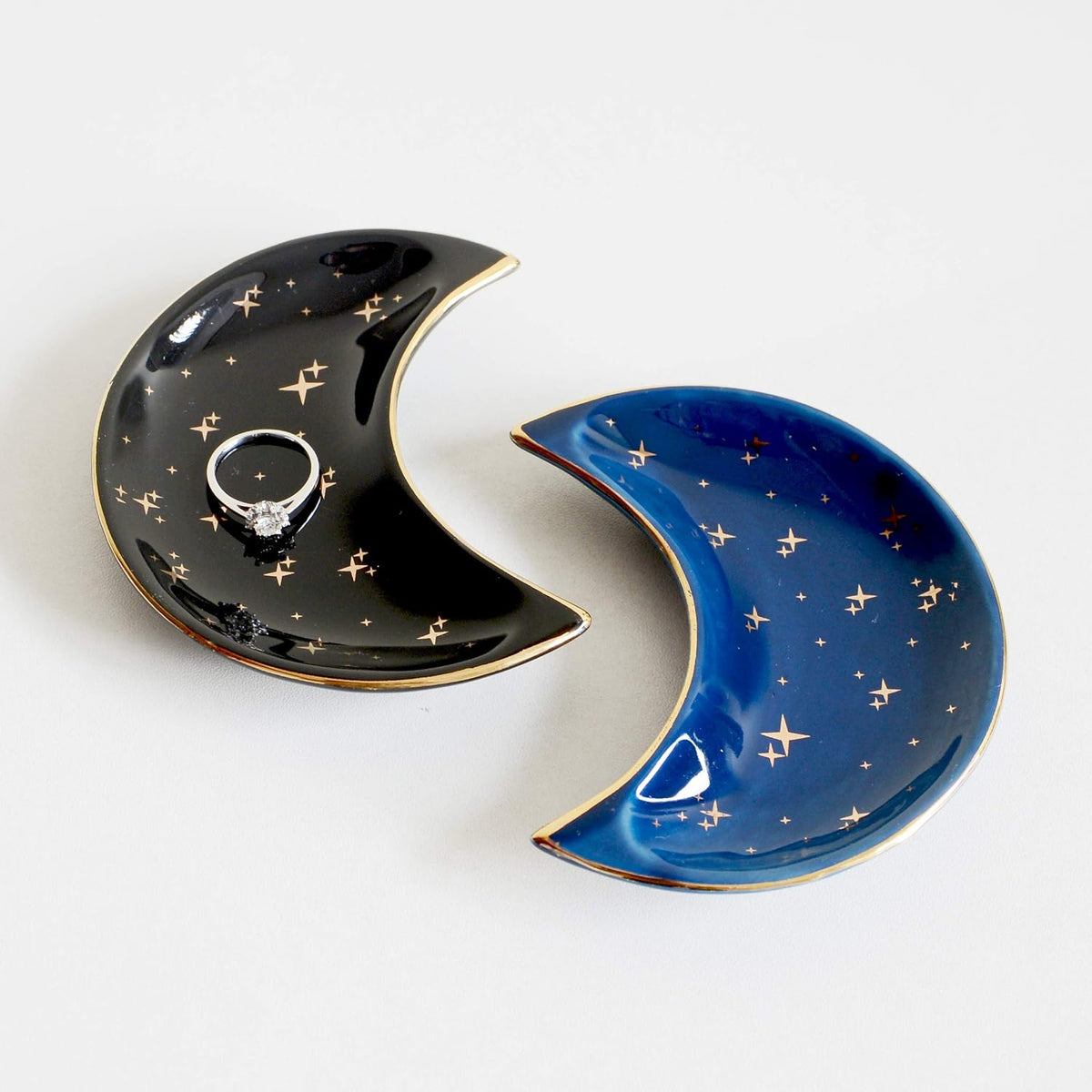 Small Moon Jewelry Dish Tray, Blue