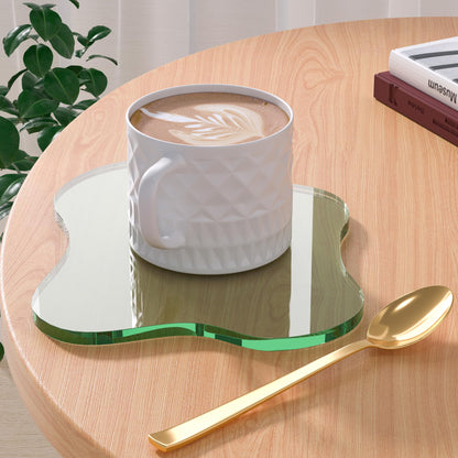 Acrylic Coaster Decorative Plates, Irregular Bar Drink Coaster, Clear Cloud Shape Coffee Cup Coaster, Perfect for Tabletop Protection and Accessories Display.(Clear)