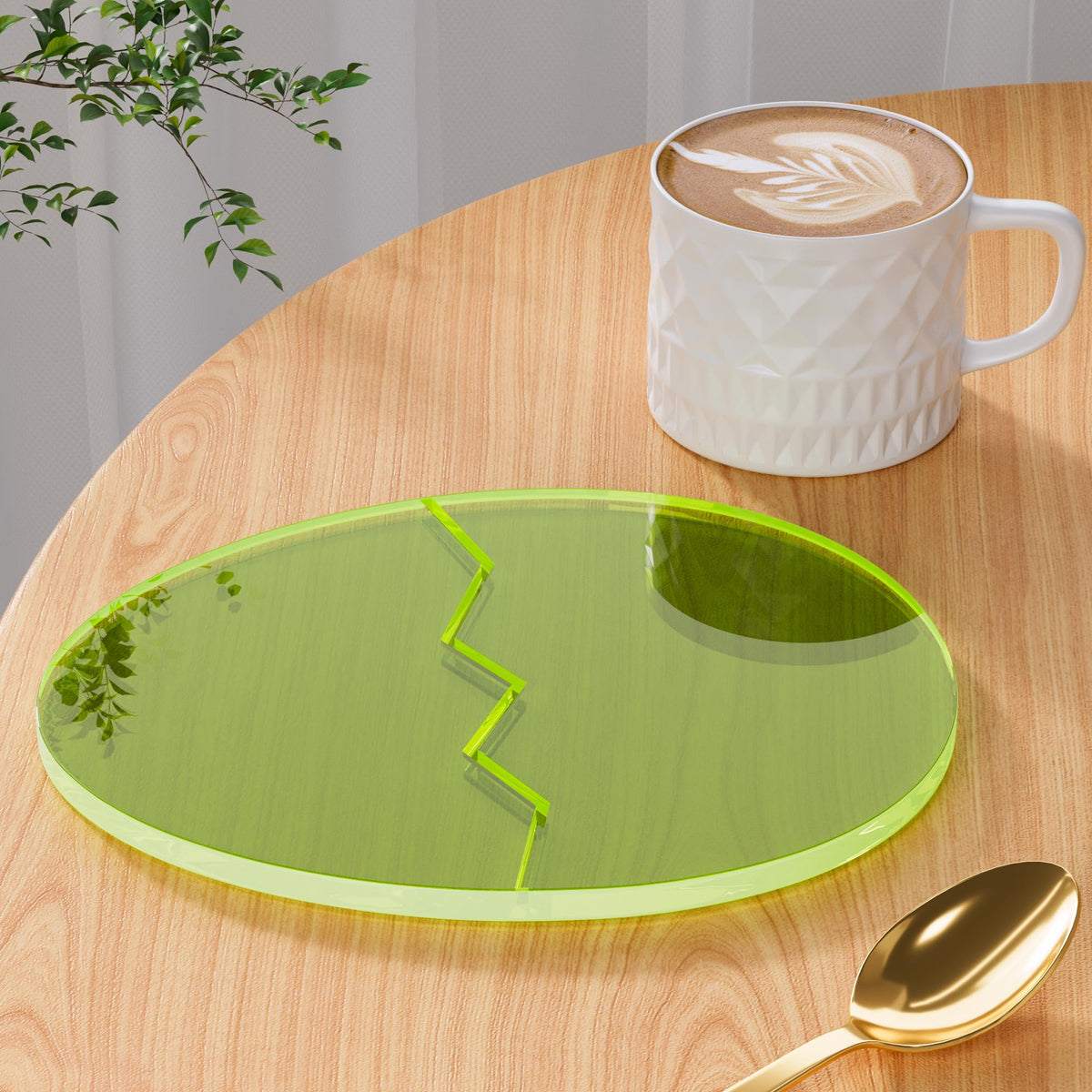 Acrylic Coaster Decorative Plates, Irregular Bar Drink Coaster, Clear Cloud Shape Coffee Cup Coaster, Perfect for Tabletop Protection and Accessories Display.(Clear)