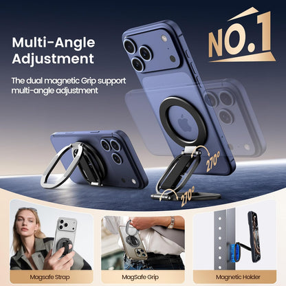 Foldable Double Sided Magnetic Phone Grip Kickstand for Magsafe