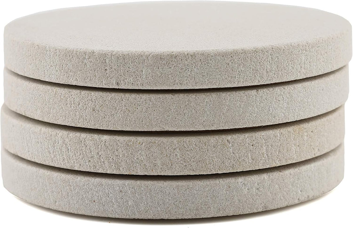 Thirstystone Round Natural Sandstone Coaster 4 Pack