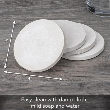 Thirstystone Round Natural Sandstone Coaster 4 Pack